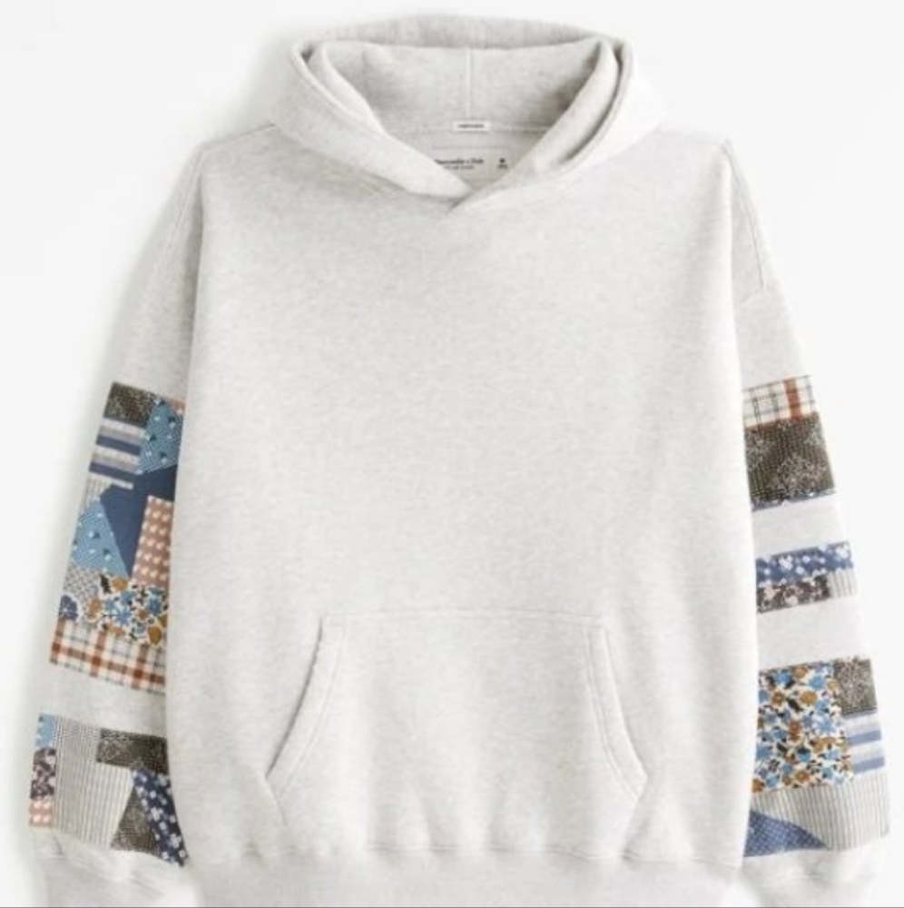 Abercrombie & Fitch, quilted essential popover hoodie xs